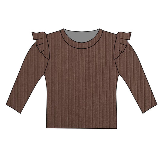 Brown Organic Frill Top