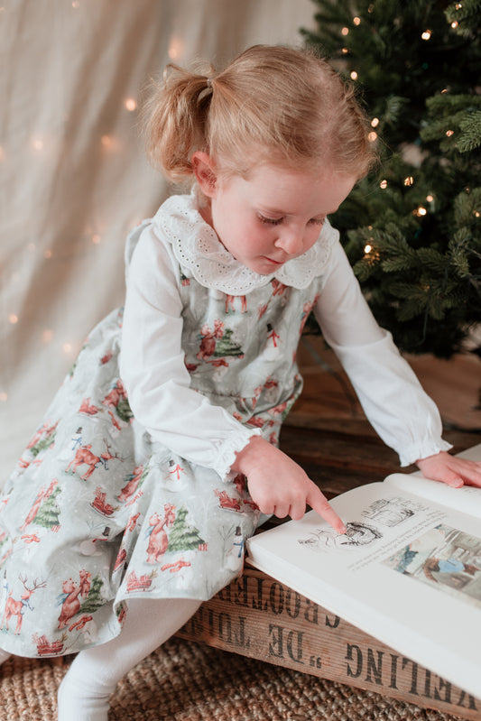 Chilly Nose and Snowy Toes Gathered Dress